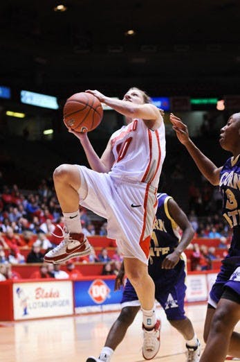 Amy Beggin dished out seven assists Saturday against Alcorn State. Last year, Beggin averaged 10.9 points per game and shelled out 141 assists on the season. 
