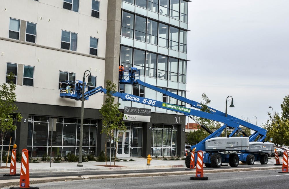 Construction on Lobo Rainforest continues Saturday, Aug. 19, 2017 in Downtown Albuquerque. UNM administrators hope the ART project will link Lobo Rainforest to campus. 