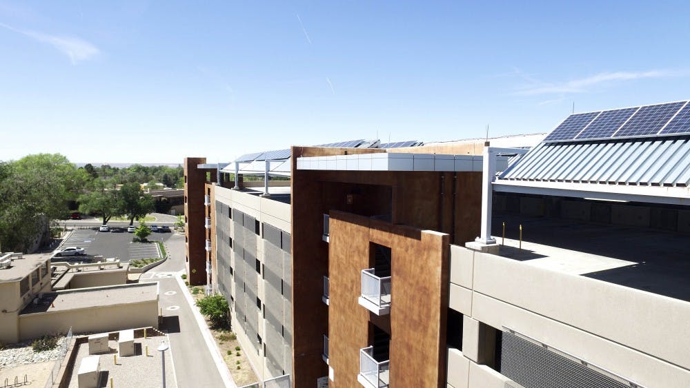 A side view of the Yale Parking structure, April 10,2017.