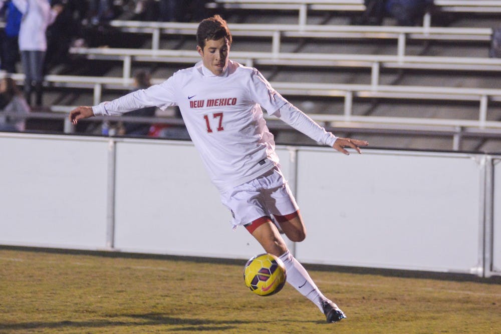 Sophomore defender Aaron Herrera prepares to send the ball downfield Friday, Nov. 6, 2015 at University Stadium. This month Herrera was one of 36 players to be called upon by head coach Tab Ramos to attend a U-20 training camp in Miami.