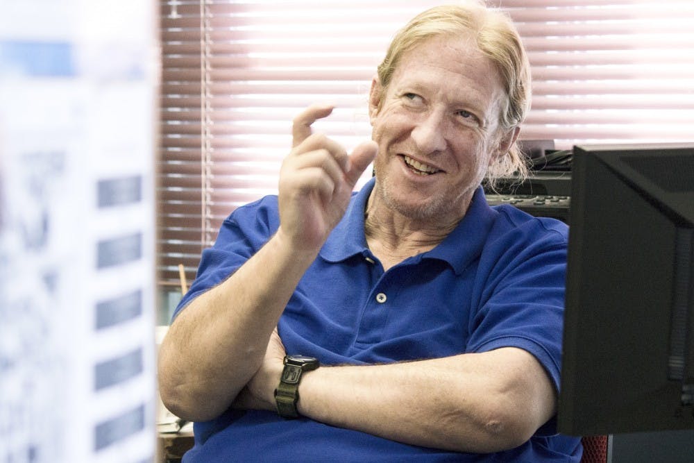 COSAP Project Manager John Steiner discusses the positive impact of COSAP’s prevention programs early Thursday morning. COSAP, located in the east side of Mesa Vista Hall, is open to all students who wish to receive assistance.