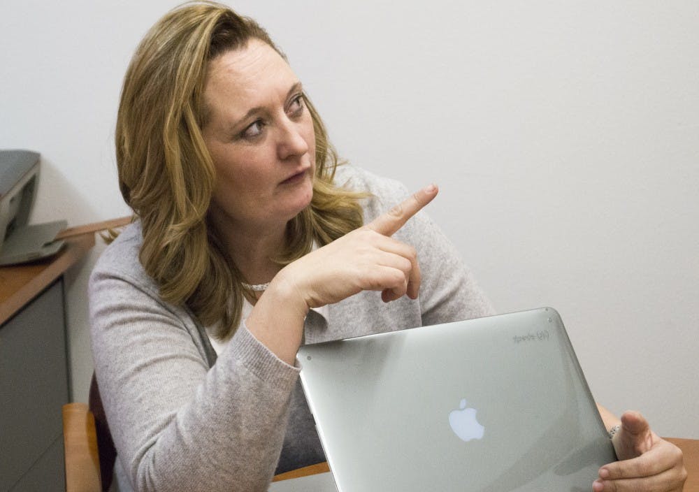 Texanna Martin, the GPSA president discusses plans for this semester Tuesday, Feb. 2, 2016 at the SUB. GPSA plans to lobby the state for capital outlay money to renovate an Osteology lab on campus.