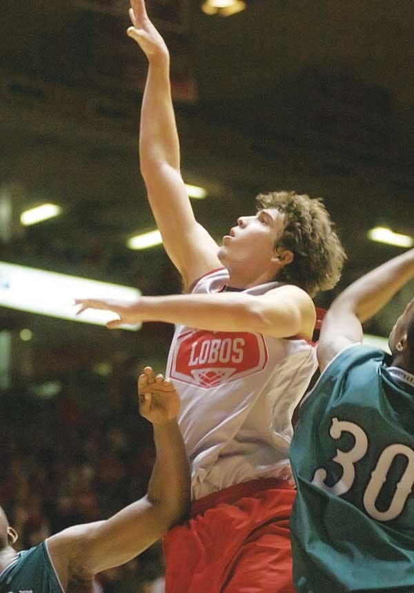 Center Daniel Faris, shown here, will lead the men's basketball team into its 2007-08 season. Faris, a junior, is the lone big man on the team with experience playing Division I.