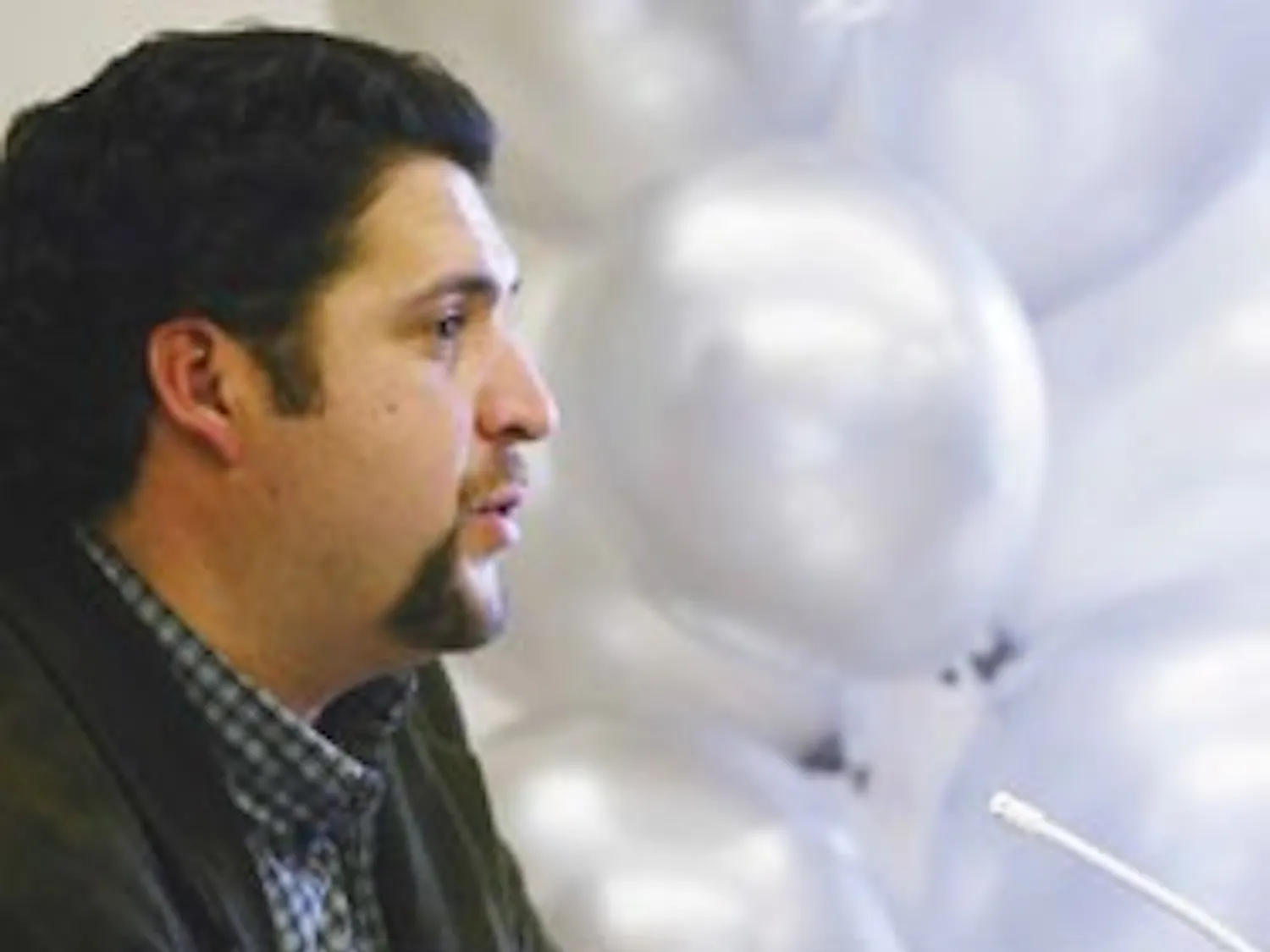 GPSA President Joseph Garcia speaks at an elections forum in the SUB on Thursday. Garcia is running unopposed in his bid for the presidency this year.