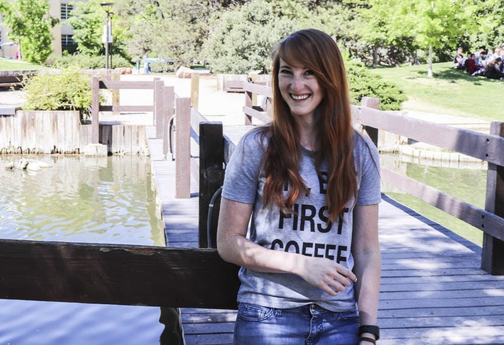 Galen Alsobrook, a senior graduating this May, lounges at the duck pond on May, 04, 2018.&nbsp;