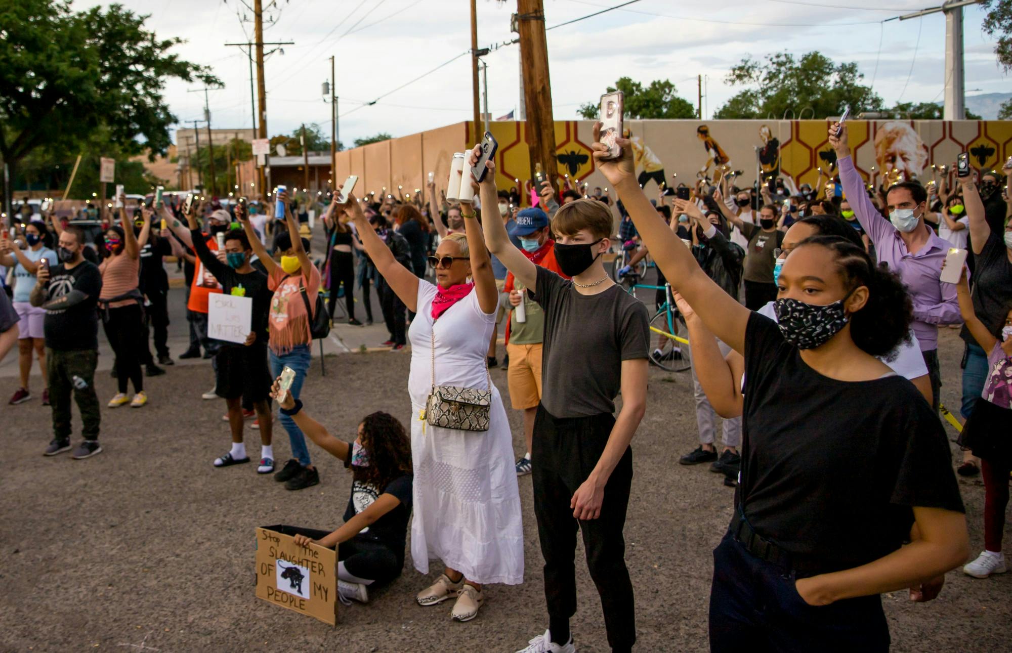 Candlelight vigil for George Floyd on May 31. 