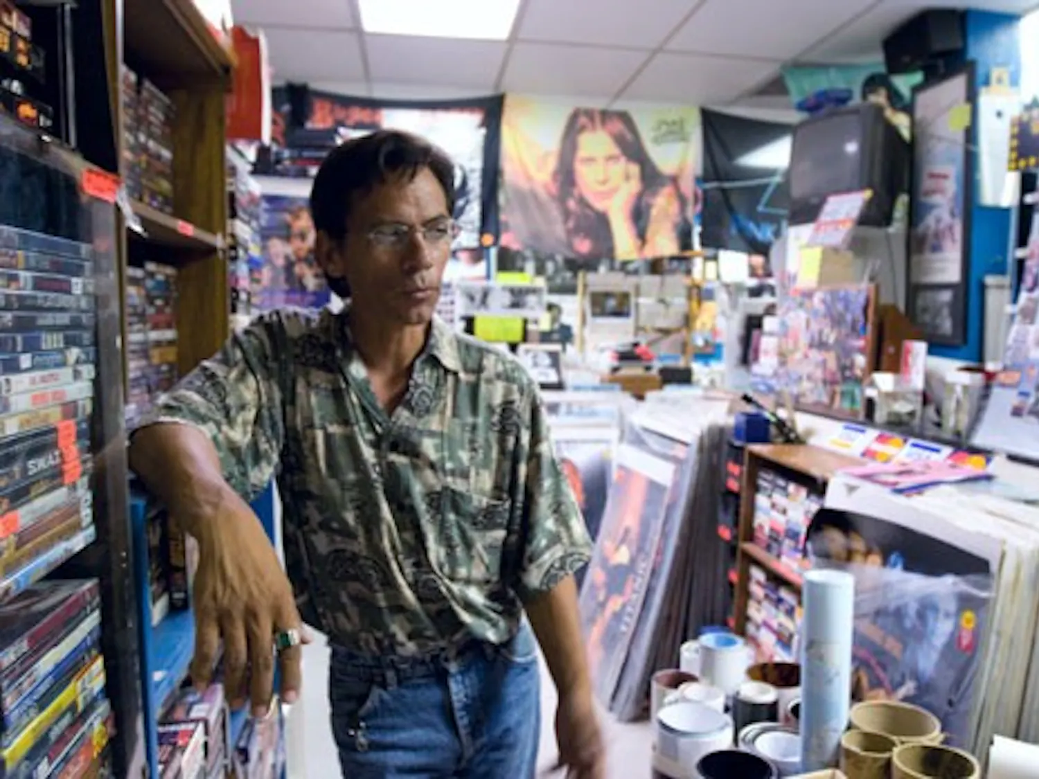 Louie Torres, owner of Rock-N-Reel, one of the more established poster shops in Albuquerque.