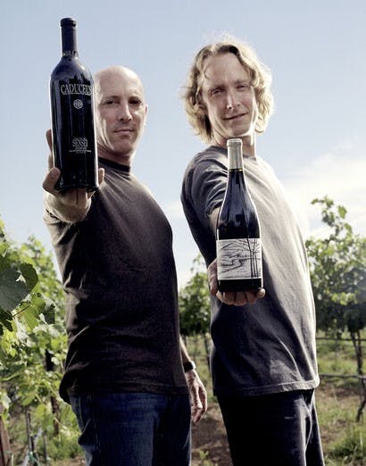Lead singer of Tool, Maynard James Keenan, left, and Eric Glomski, right, will sell and sign their wines Sunday from 2 to 5 p.m. at the Whole Foods Market.