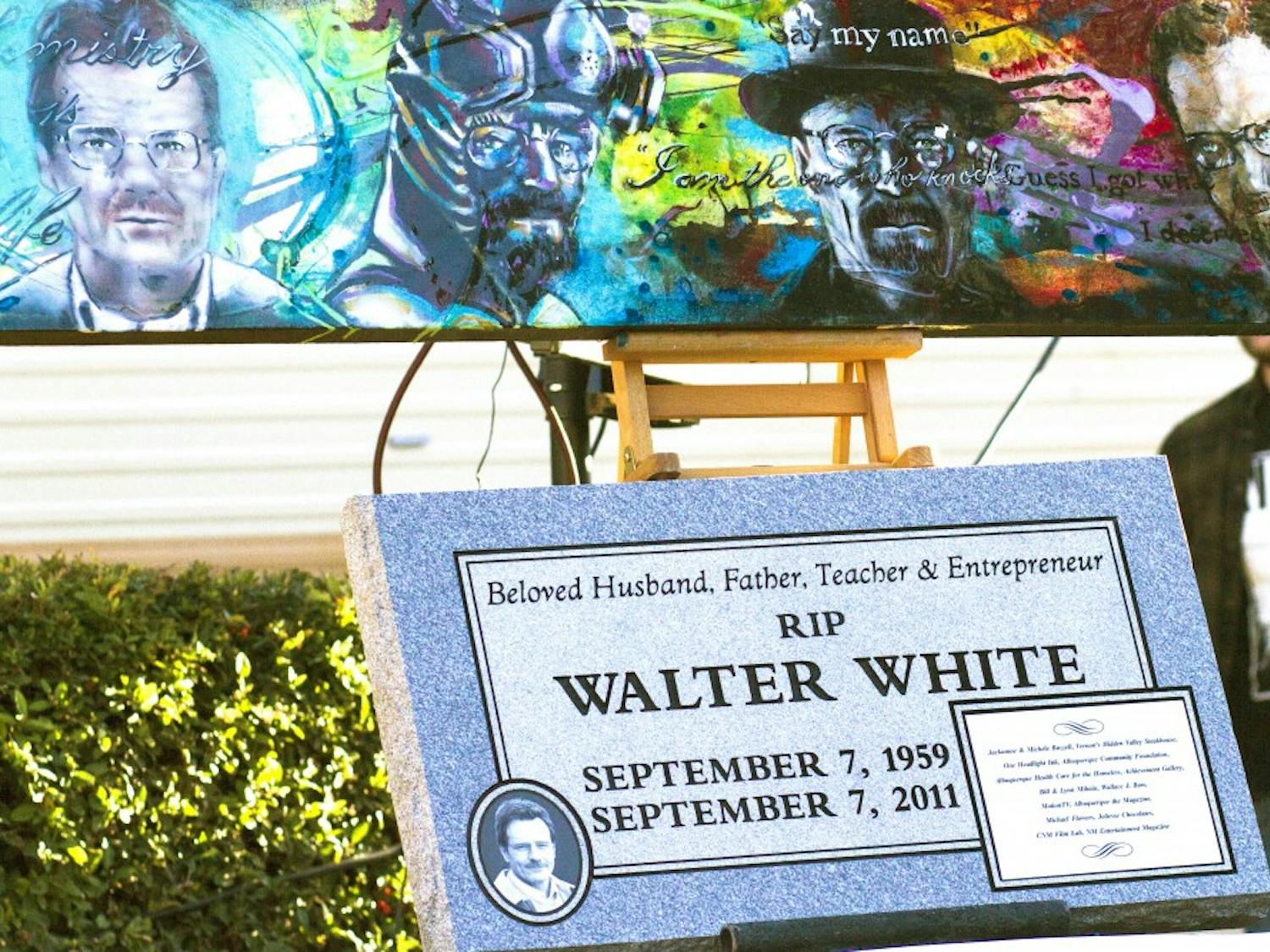 	Walter White’s headstone: Once fans have finished the tour, they can make their way to Vernon’s Hidden Valley Steakhouse at 6855 4th St. NW to pay their respects to Walter White’s headstone.