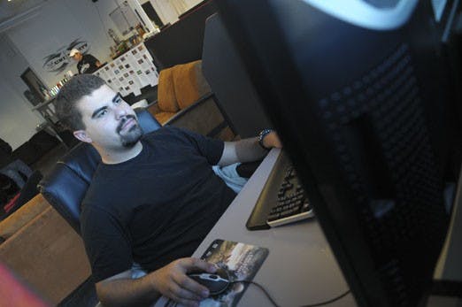 Daniel Balderston plays "Left 4 Dead" at University Gaming on Wednesday. 