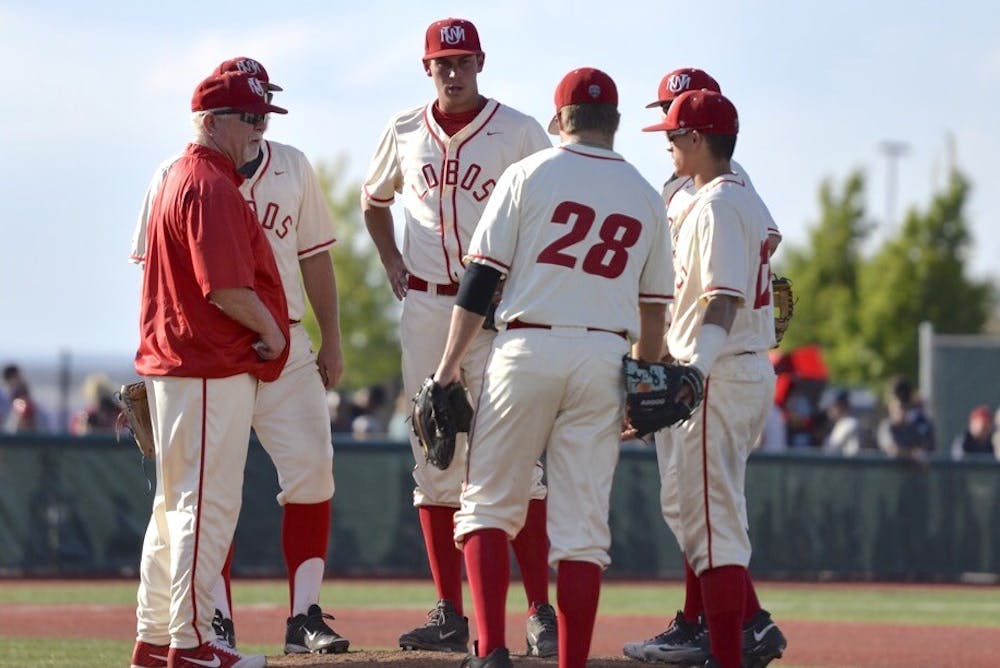 The Lobos meet at the&nbsp;mound on&nbsp;Saturday May 28, 2016 at Santa Ana Star Field. The Lobos lost to Texas Tech Saturday afternoon 4-3, and will have to win twice on Sunday to advance to the Super Regional.&nbsp;