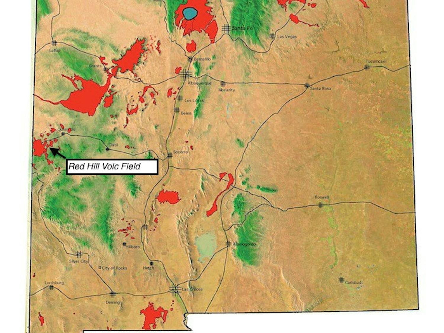 Map courtesy of New Mexico Museum of Natural History & Science.