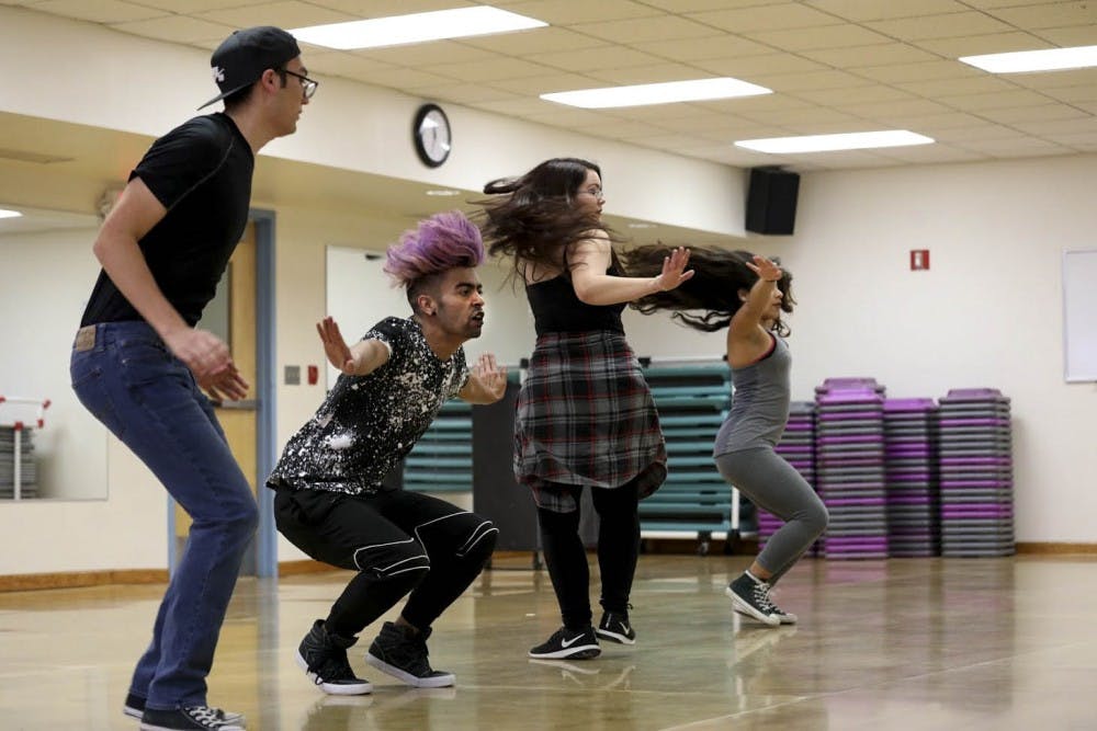 UNM Fusion Dance Club practice at Johnson Gym on Nov. 19, 2017. 