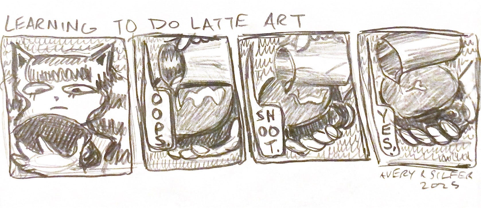 LEARNING TO DO LATTE ART