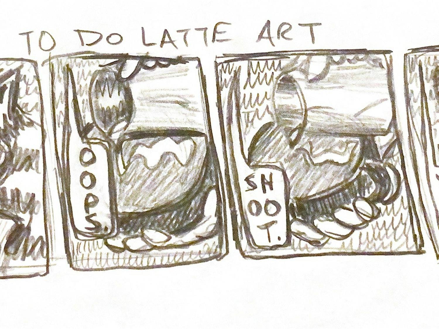 LEARNING TO DO LATTE ART