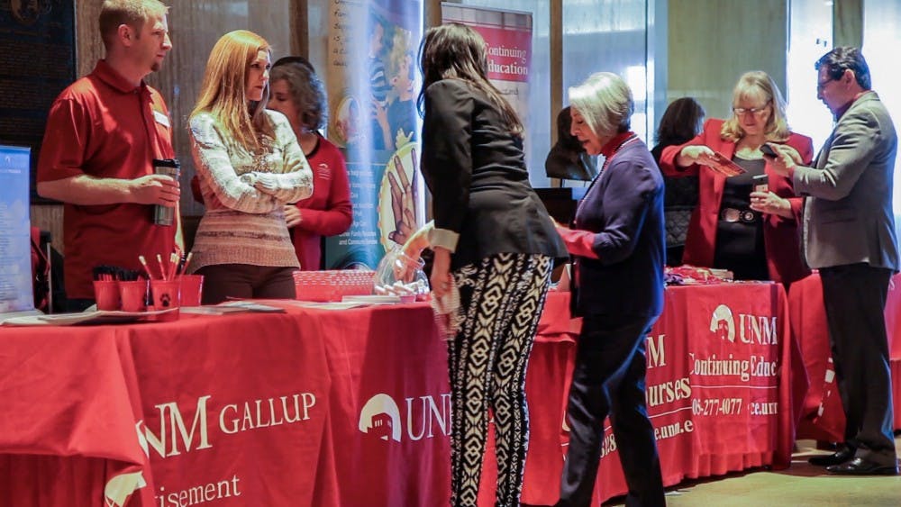 Members of nearly 30 UNM community organizations showcased their work to New Mexico state representatives and patrons of the state capitol building, on Monday, Jan. 30, 2017 in Santa Fe, New Mexico.