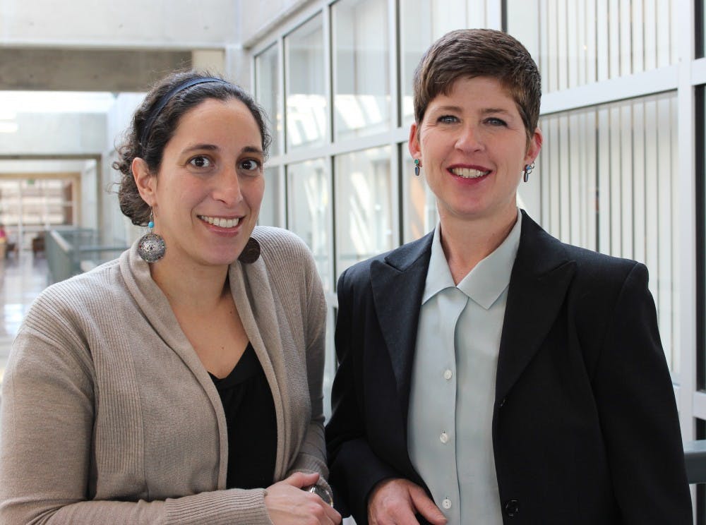 UNM Law School Professsor Yael Cannon and Beth Gillia, Director of the Corinne Wolfe Children's Law Center  at the UNM Law School