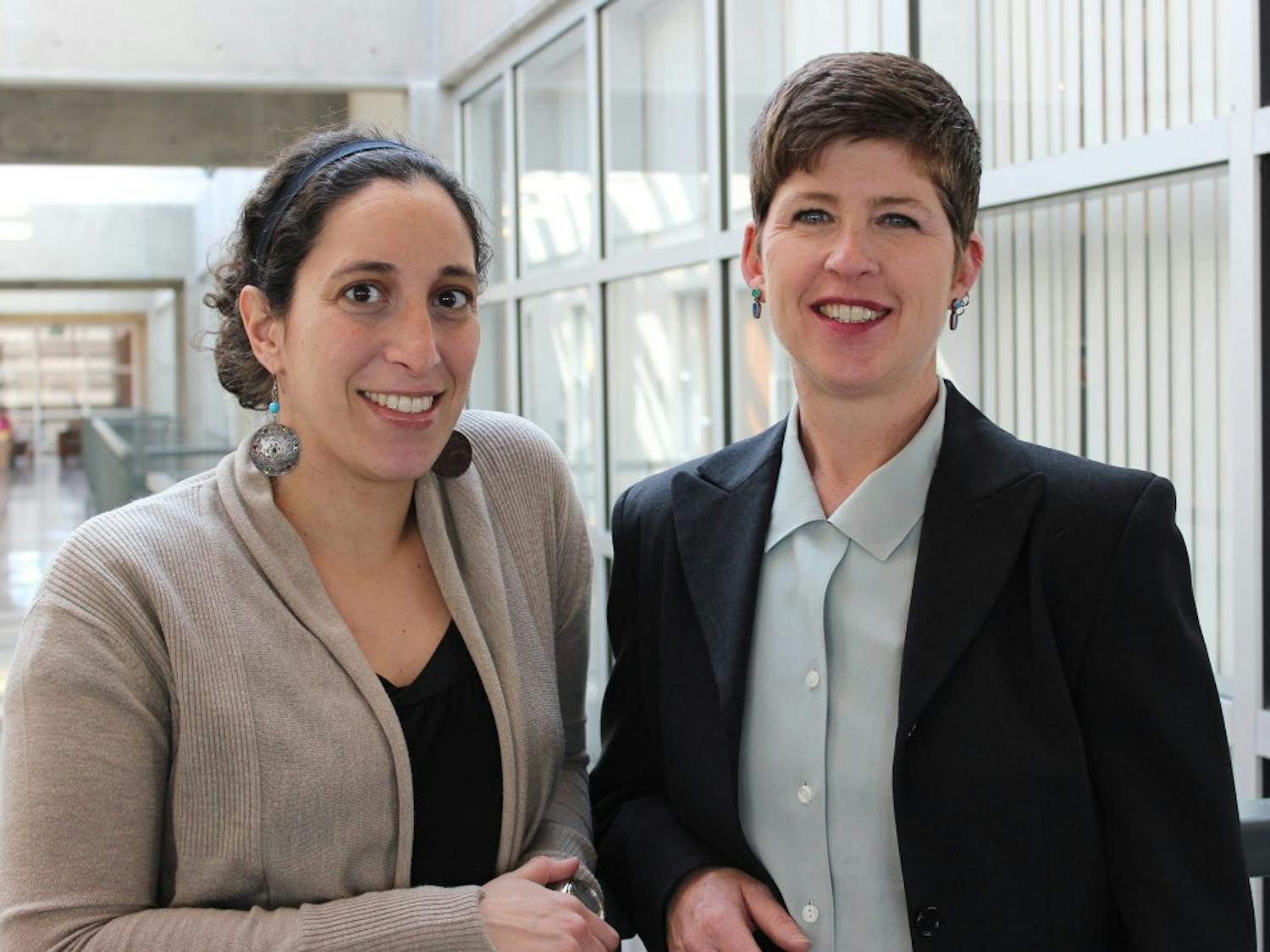 UNM Law School Professsor Yael Cannon and Beth Gillia, Director of the Corinne Wolfe Children's Law Center at the UNM Law School
