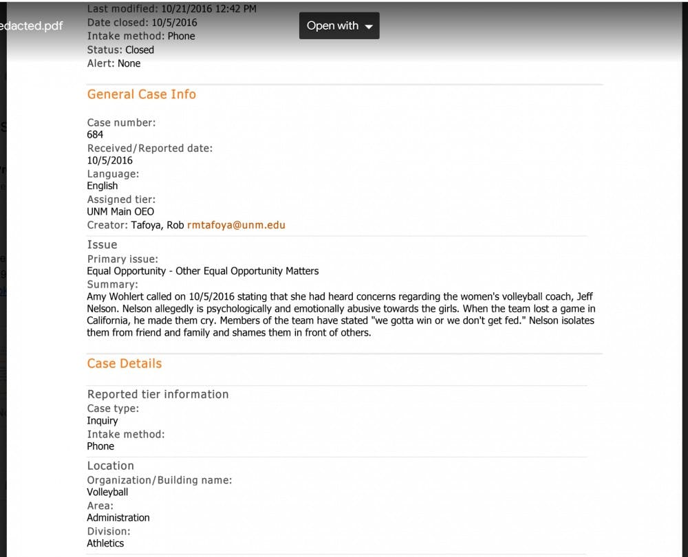 Office of Equal Opportunity Investigation and Dan Beebe Group Contract