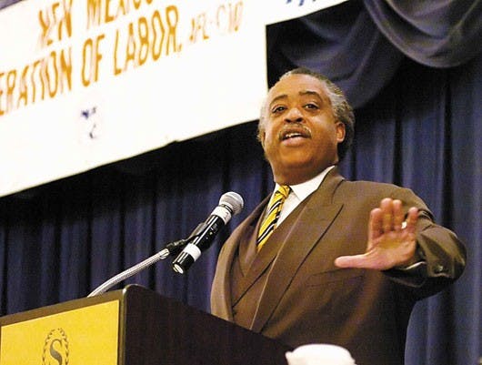 The Rev. Al Sharpton, a 2004 Democratic presidential candidate, spoke Saturday at the first conference of the Black Political Action Committee at the Uptown Sheraton.