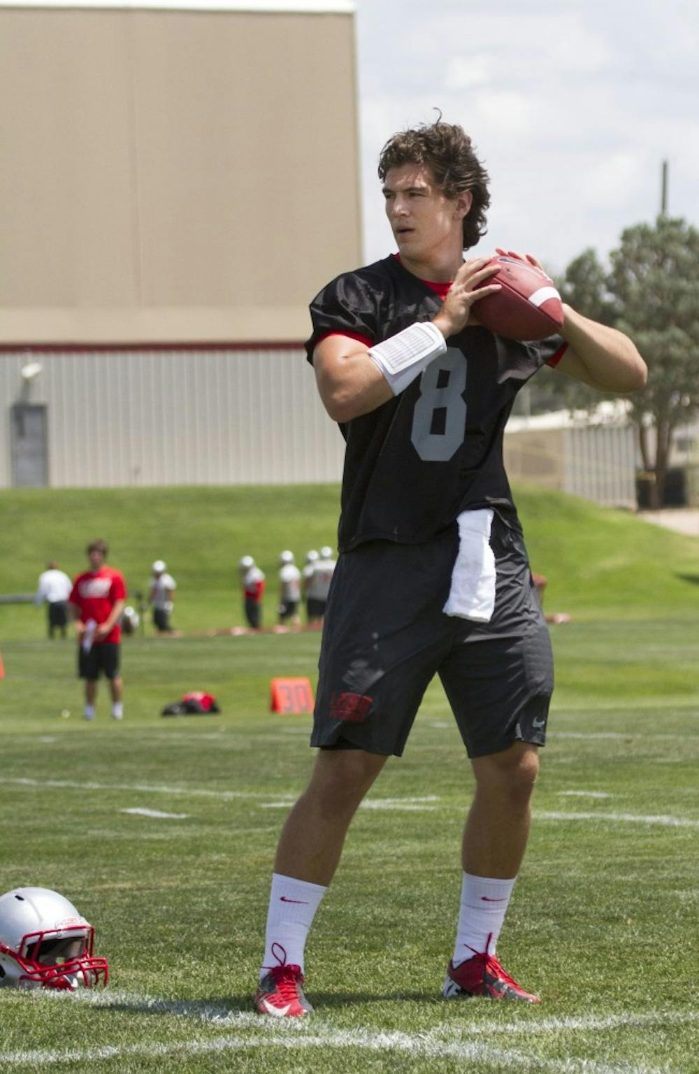 	The Lobos held their first practice of the season Thursday after reporting back to UNM on Wednesday. Cole is one of five quarterbacks on the roster.