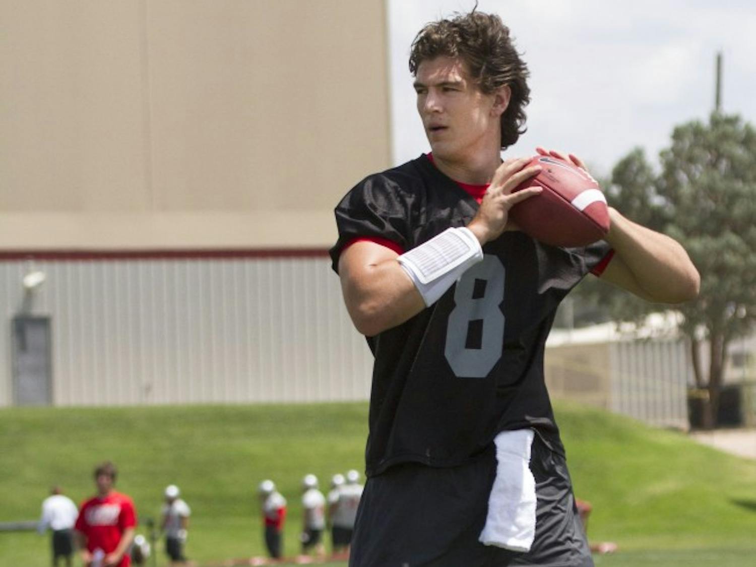 	The Lobos held their first practice of the season Thursday after reporting back to UNM on Wednesday. Cole is one of five quarterbacks on the roster.