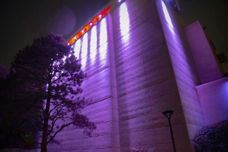 Popejoy Hall turns purple for Domestic Violence Awareness Month - The ...