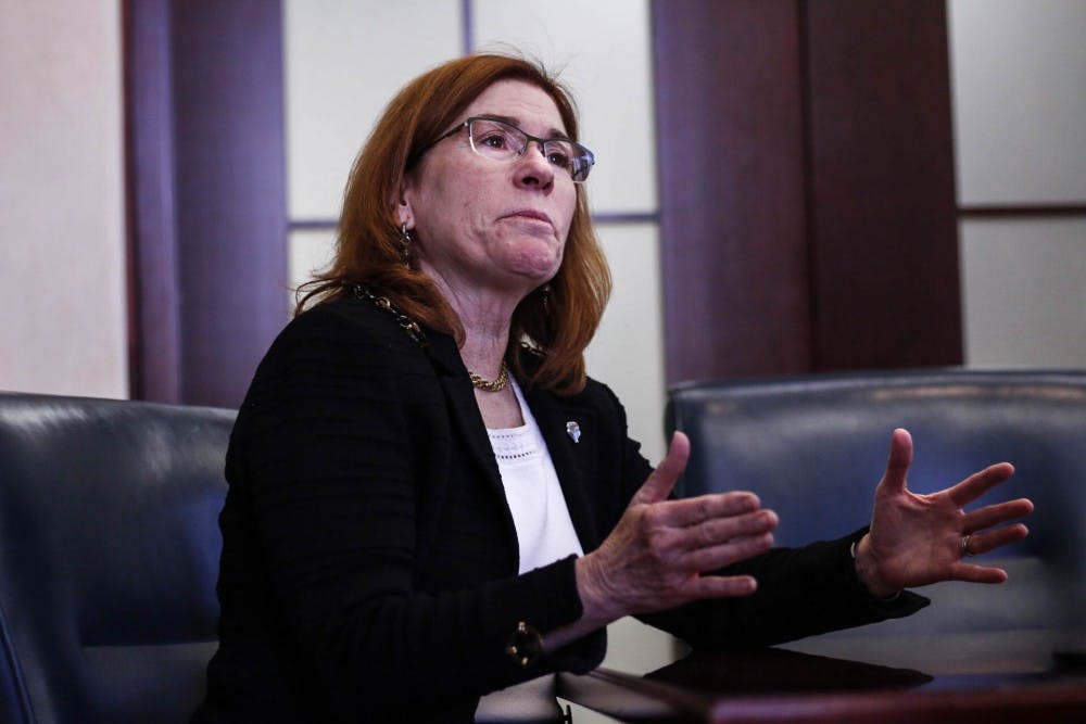 President Stokes discusses her ideas on Jan. 19, 2018, as she prepares to start her position as the president of The University of New Mexico. She will begin her position on March 1, 2018.  