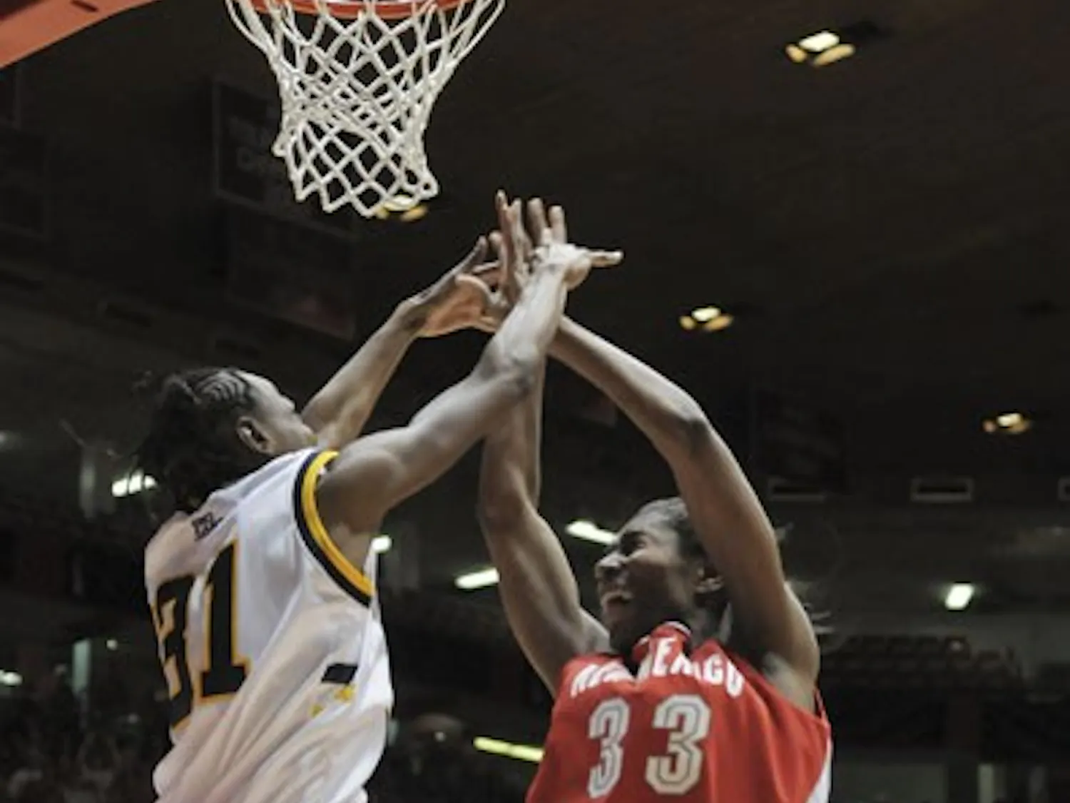 Senior Dionne Marsh scored 12 points during Saturday's NCAA Tournament at The Pit against West Virginia.