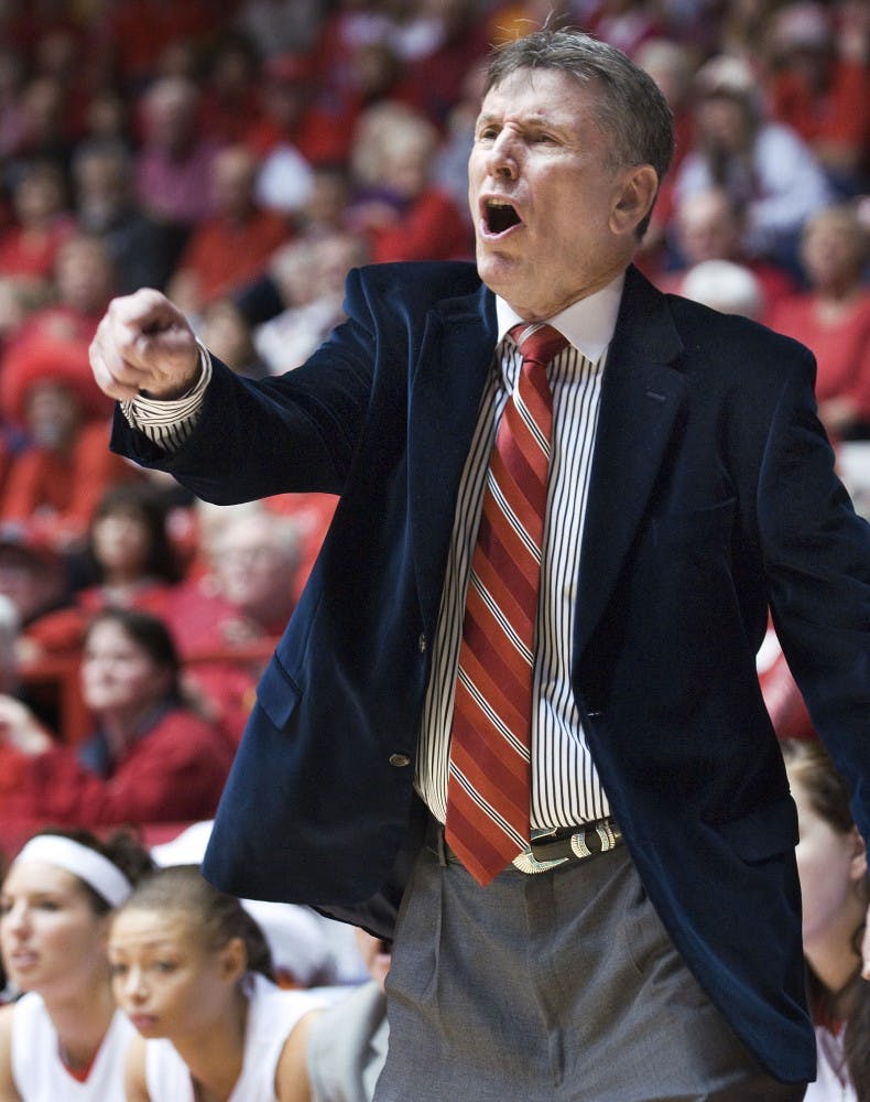 	Lobo head coach Don Flanagan shouts at his players from the sidelines during the Lobos’ 60-53 win over the Horned Frogs. Flanagan said the MWC is ripe with parity this season. 