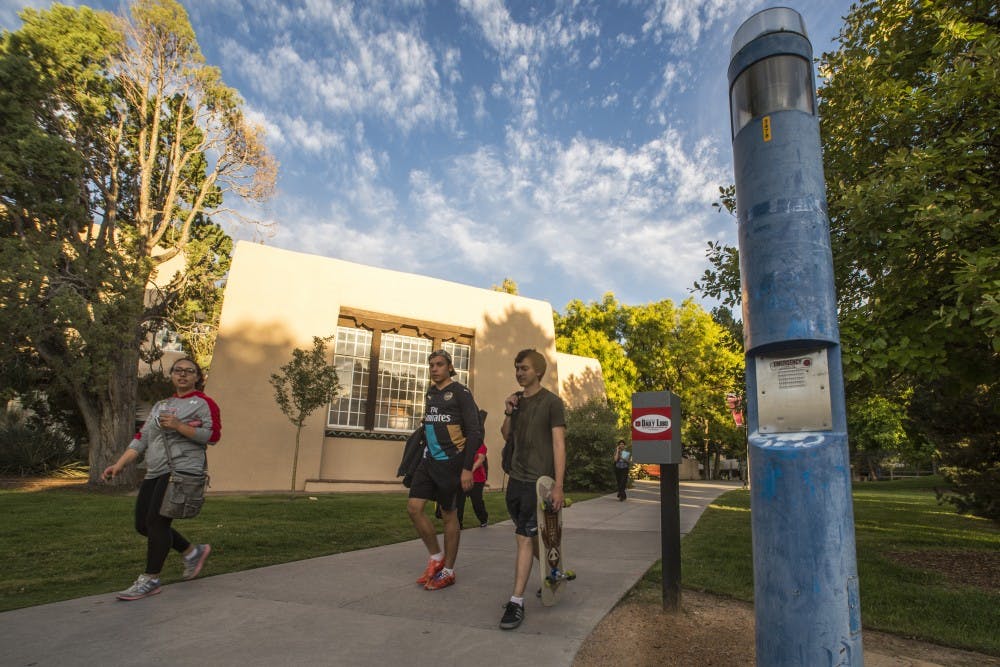 Students walk around campus on Wednesday, Sept. 14, 2016 near the duck pond. The Red Zone refers to the first few months of the fall semester when sexual assault is most prevalent on college campuses.