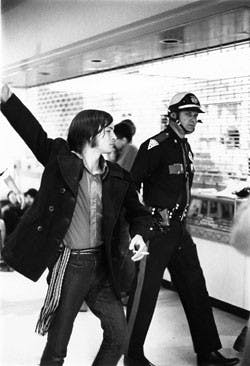 One of the 124 student demonstrators arrested in the SUB on May 8, 1970. 