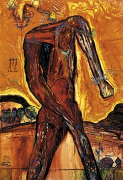 Sam Scott's oil painting, "Noon Blueboy Wind," is one of the works in the "Painting-Alive and Well!" exhibit at the UNM Art Museum.