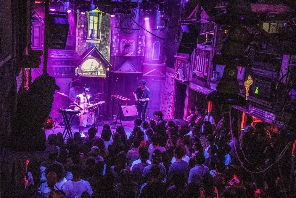 Indie-rock group Japanese Breakfast perform for a full house at the interactive exhibit Meow Wolf on April 24, 2018.