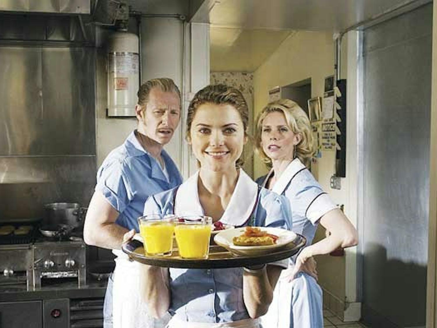 From left: Lew Temple, Keri Russell and Cheryl Hines in "Waitress"