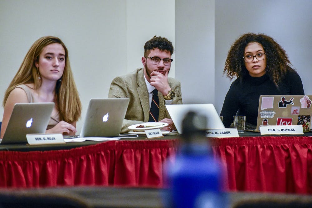 Associated Students of the University of New Mexico at their last meeting for the Fall 2018 semester.