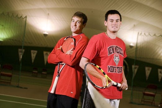 Johnny, left, and Chris Parkes have played a big role on the UNM men's tennis team. The brothers' close relationship has helped them succeed on and off the court.