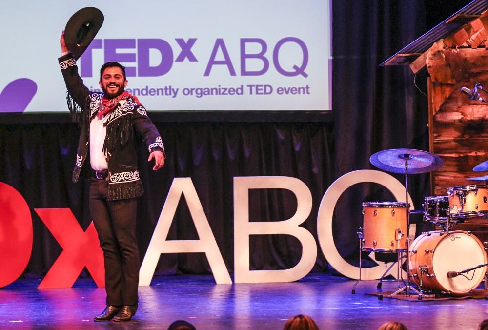 A performer dances at this year’s TED X ABQ, held at the National Hispanic Cultural Center.