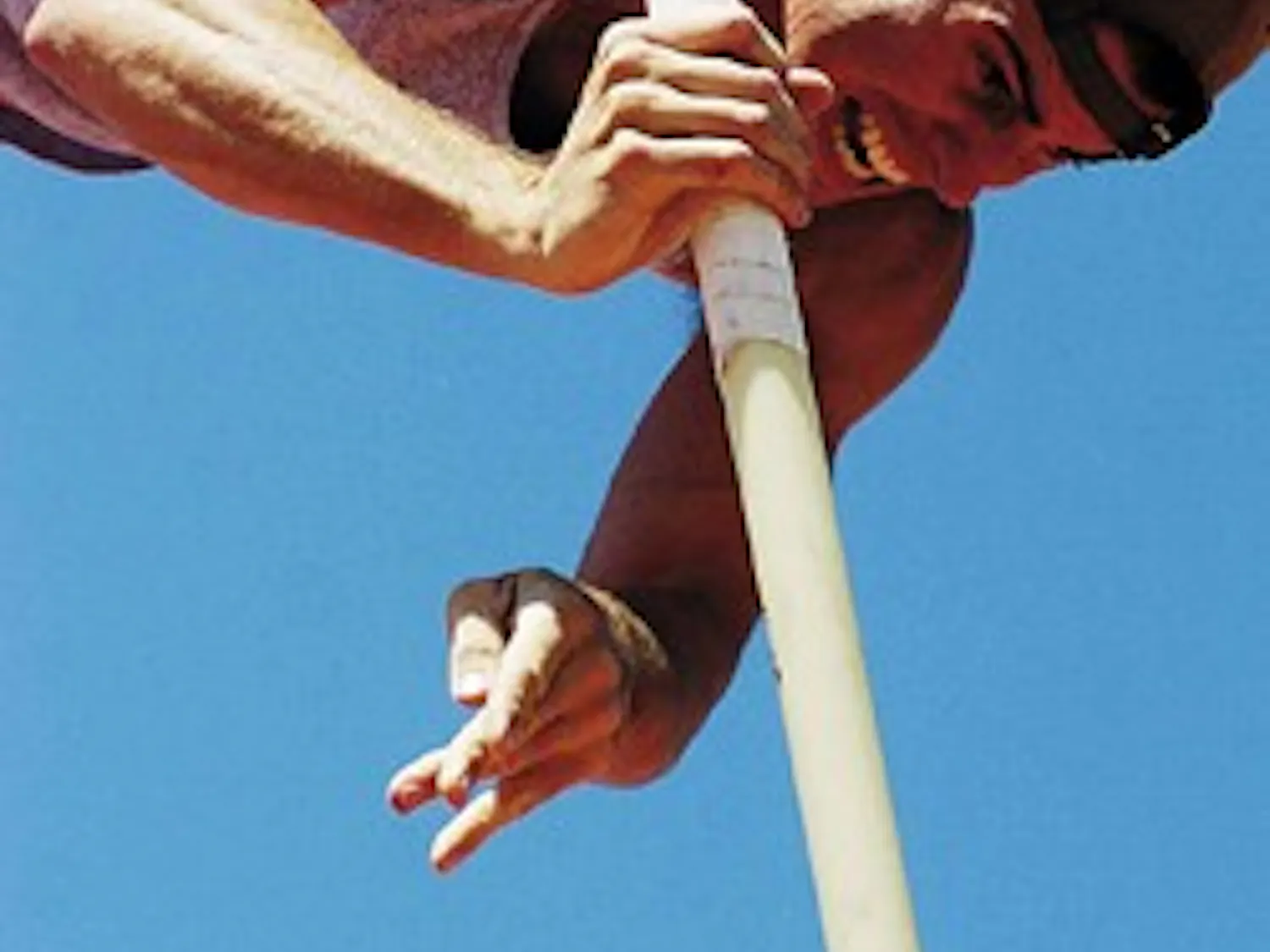 UNM pole vaulter Derek Mackel clears 18 feet during practice Wednesday at the Great Friends of UNM Track and Field Stadium.