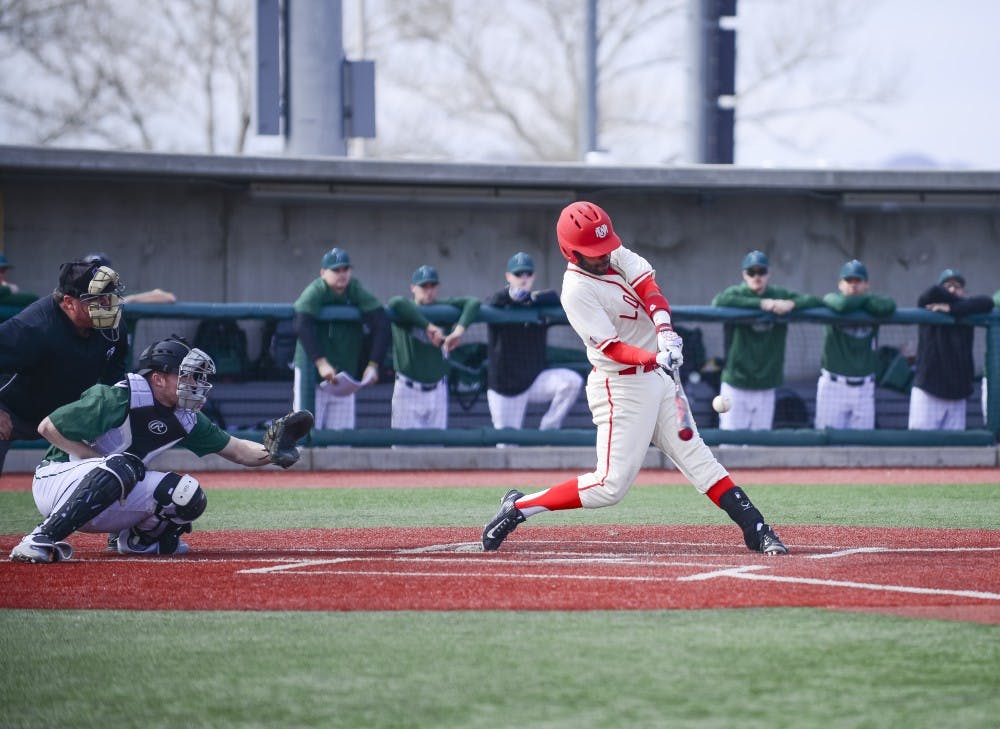 Andre Vigil hits a homerun to left field against Binghamton on Saturday  Feb 18 at Santa Anna Star Field