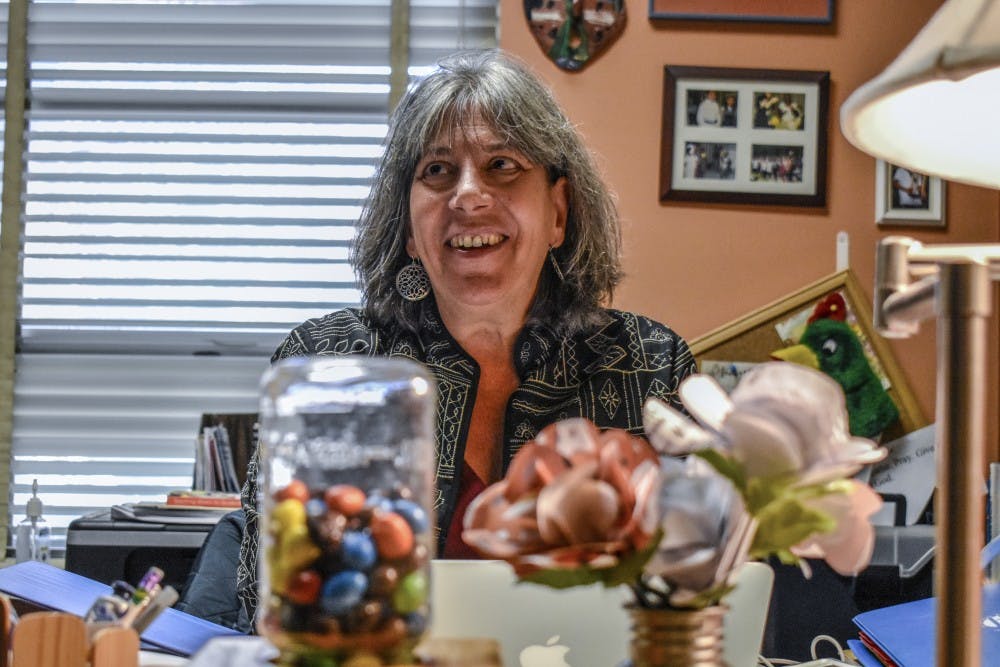 Regina Carlow speaks with the Daily Lobo on Wednesday, Oct. 31 at the University of New Mexico.