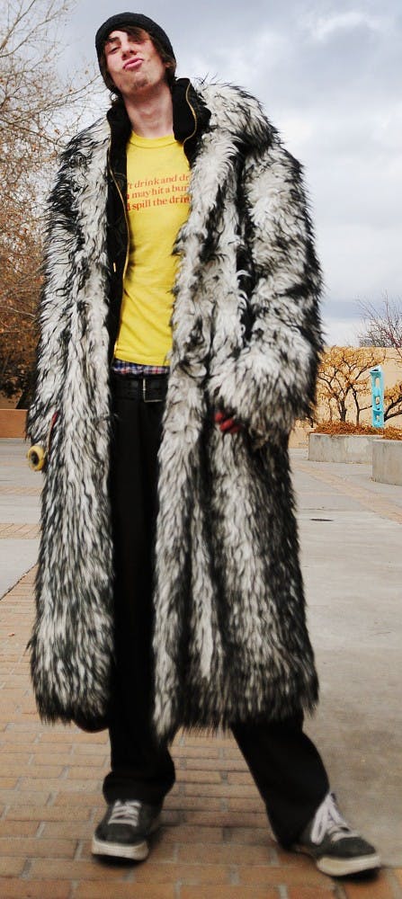 	Zack Rosenberg, Culinary Arts, Sophomore

	“I have horrible fashion sense. If someone is wearing something odd I’ll be like, ‘Yo, that’s kind of weird.’ And if I’m saying that’s weird, it’s got to be really weird.”

	Zack’s furcore jacket is not motivated by a desire to be trendy or to attract attention, but because he has always wanted a fur coat. He said that old ladies often stop him to complement the coat and warn him to take good care of it. While he generally throws rules to the wind, Zack said he would never wear a pink sweater vest, skinny pleather pants or a frilly shirt from the 70s. 