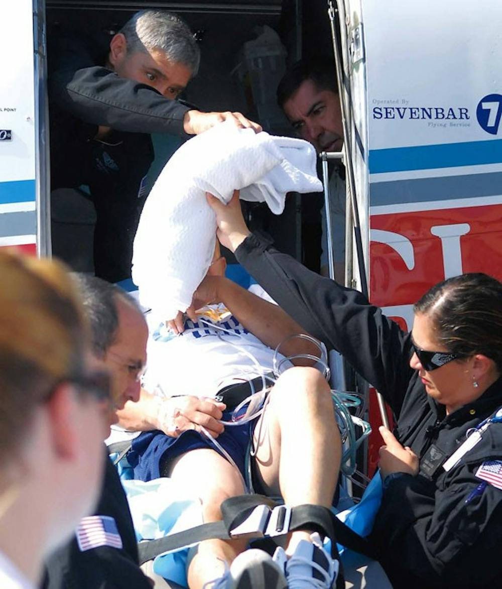 UNM Hospital's Lifeguard nurses unload a patient from their airplane that arrived from Santa Rosa on July 16 at Albuquerque International Sunport. The hospital uses the plane to transport patients who are in critical condition.