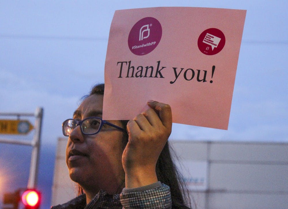 Supporters gathered to say thank you to Planned Parenthood supporters, among them Michelle Lujan Grisham and State Senator Tom Udall.&nbsp;