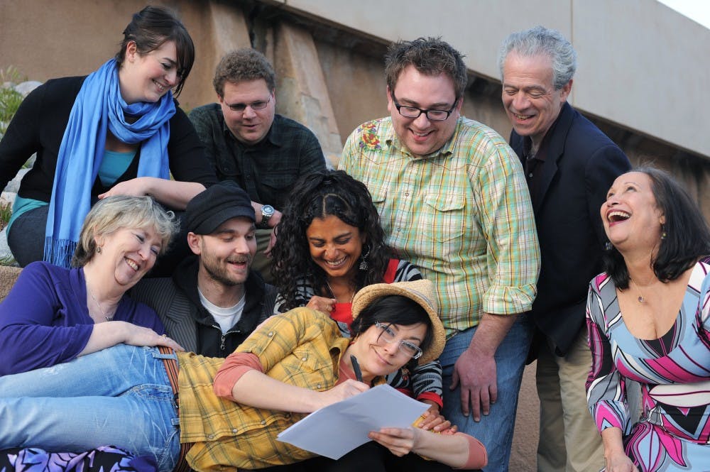 	Students Joshlyn Marino, left, Britney Stone, middle, and
Olivia Hawkins get some clothes ready to donate to their clothing
swap, which will be held this Friday on the 3rd floor of the SUB.
They are hosting the event to promote sustainable fashion for a Communication
&amp; Journalism class.