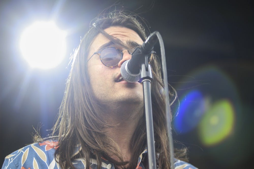 The band Vista Kicks plays at the 2017 Fiestas a music festival UNM hosts annually at Johnson Field.  