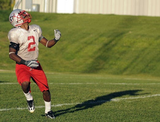 Cornerback DeAndre Wright fields a punt at practice Wednesday. UNM travels to Provo, Utah, to face No. 9 BYU on Saturday. The Lobos look to improve to 4-3 overall and 2-1 in the Mountain West Conference.