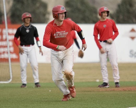 UNM center fielder Matt Hibbitts practices at Lobo Field Tuesday.  Hibbits was named to the 2008 Preseason All-Mountain West Conference Baseball Team last week.