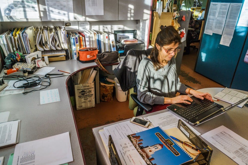 Andrea Plaza, executive director of Encuentro &mdash;&nbsp;a non profit that provides Latino immigrant families with educational opportunities &mdash;&nbsp;works to finalize a grant proposal on deadline. Plaza says that funding institutions seek clarity above all else, so&nbsp;the writing needs to be clear and concise.