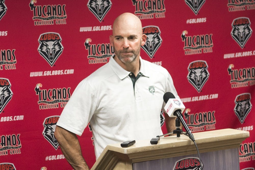 	New Mexico men’s soccer head coach Jeremy Fishbein speaks about the upcoming season at the Colleen J. Maloof Administration Building on Friday. The men’s soccer team opens up its season with an exhibition game against Fort Lewis at the UNM Soccer Complex at 7 p.m tonight.
